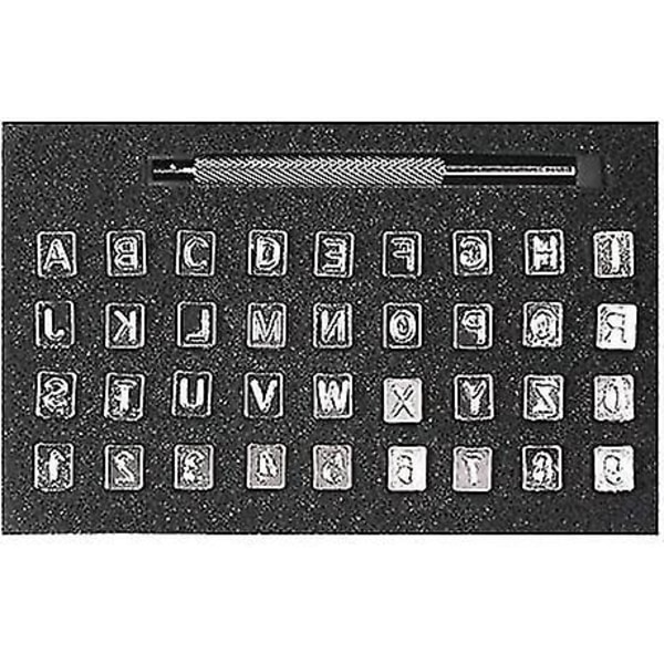 Store bogstaver Tal Stempelsæt Alfabet Craft Stemplingsværktøj