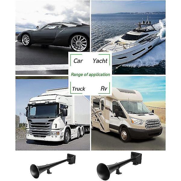 Lufttuta 12/24v Super Hög Universal Bil Lastbil Tuta Elektrisk Aluminium Legering Tuta Högtalare Vattentät