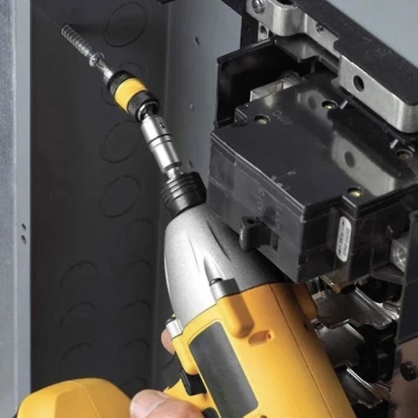 Skrutrekker Justerbar Bit Holder, Elektromagnetisk Skruebit (1, Sølv Svart)
