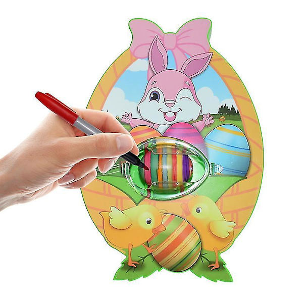 Påskägg Färgset 3 Ägg 8 Markörer Färg Spinner Maskin