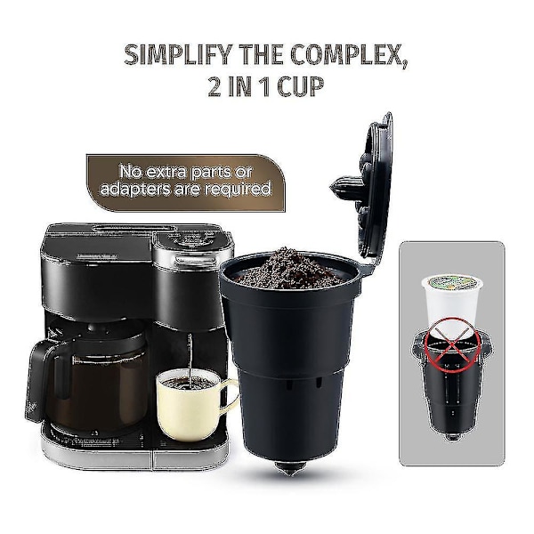 Genanvendelig Kaffe Filterkop, Fyldt Kapsel, Lilla
