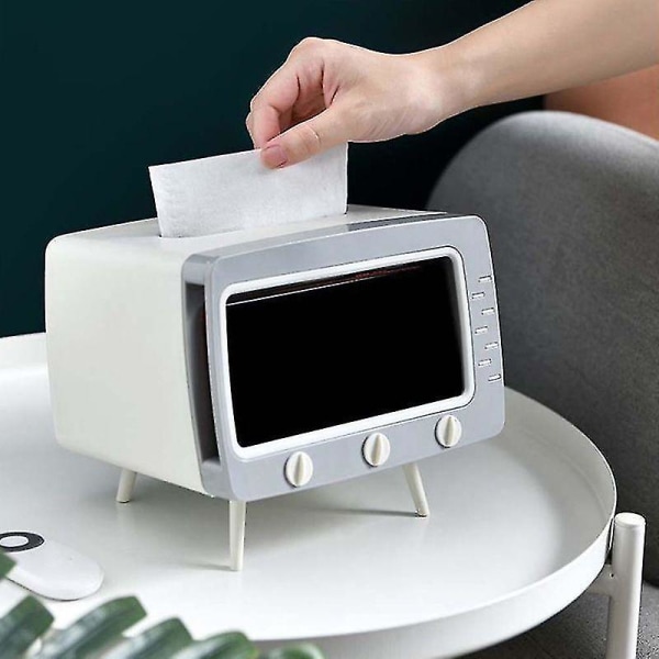 Reative TV Tissue Box Desktop Papir Holder Dispenser