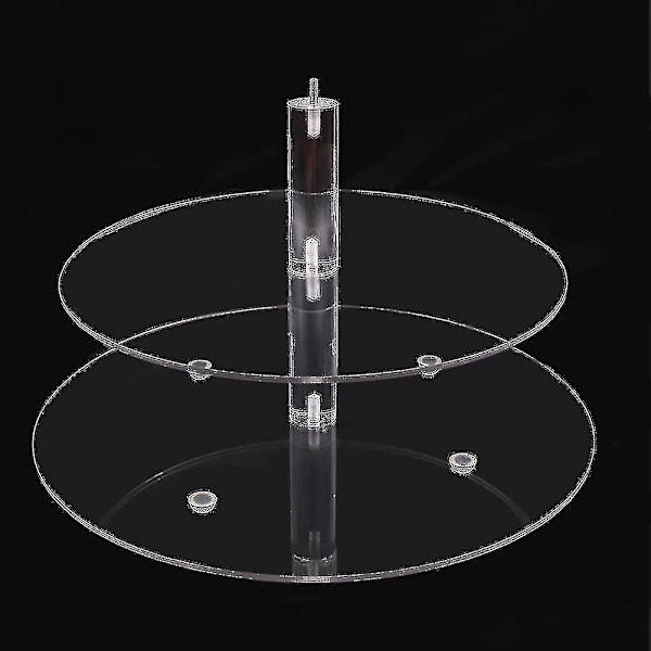 Akryl Kage Stativ 5-lags Display Tower Træ Til Stablet Serveringsbakke Til Fest Bryllup Kage Dessert Klar Rund