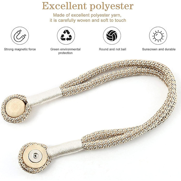 Magneettiset verhoklipsit, käsintehdyt verhonpidikkeet