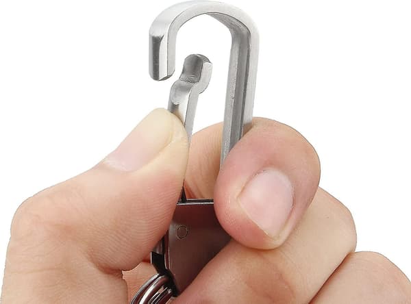 Nyckelring, Tunga Rostfria Nyckelklämmor Med Bälteskrok Silver 2-pack