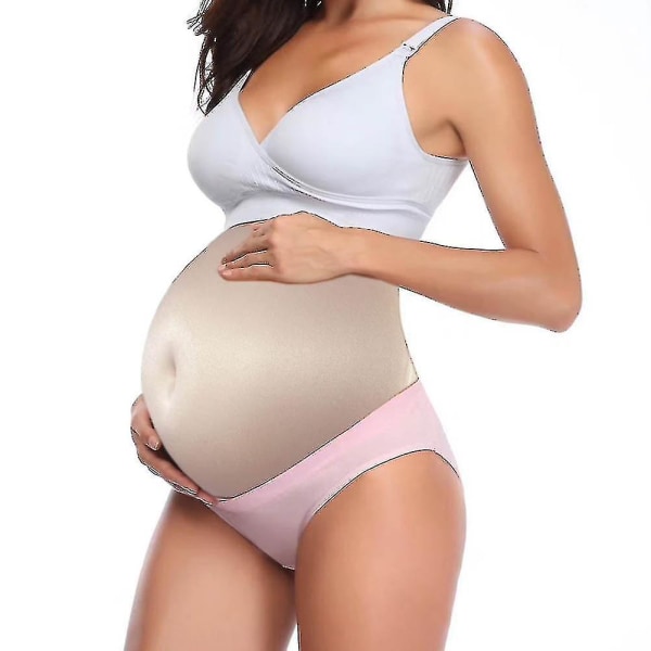 Gravid Mage Tummy Bump Skuespillerrekvisitter Pustende Sceneopptreden S Skin Color