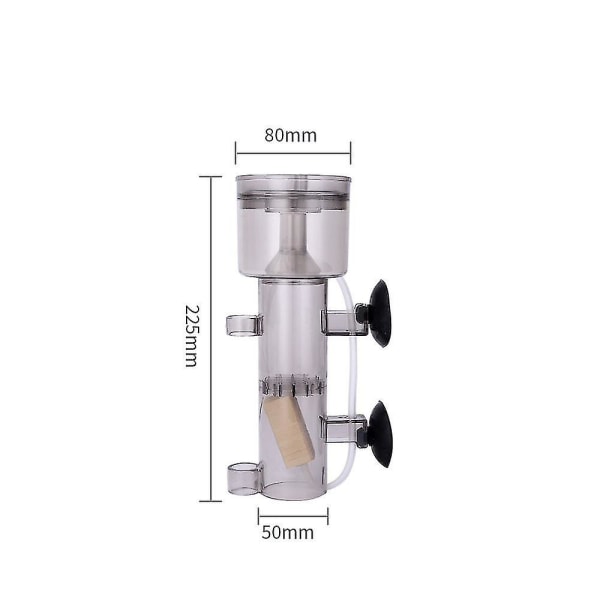 600l/h Hang On Air Driven Protein Skimmer Med Trä Airstone Tubinggrey1st