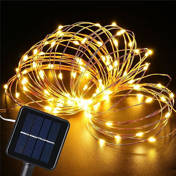 Udendørs Solcelle-Lysstreng 10m Ip65 Julelys 100led