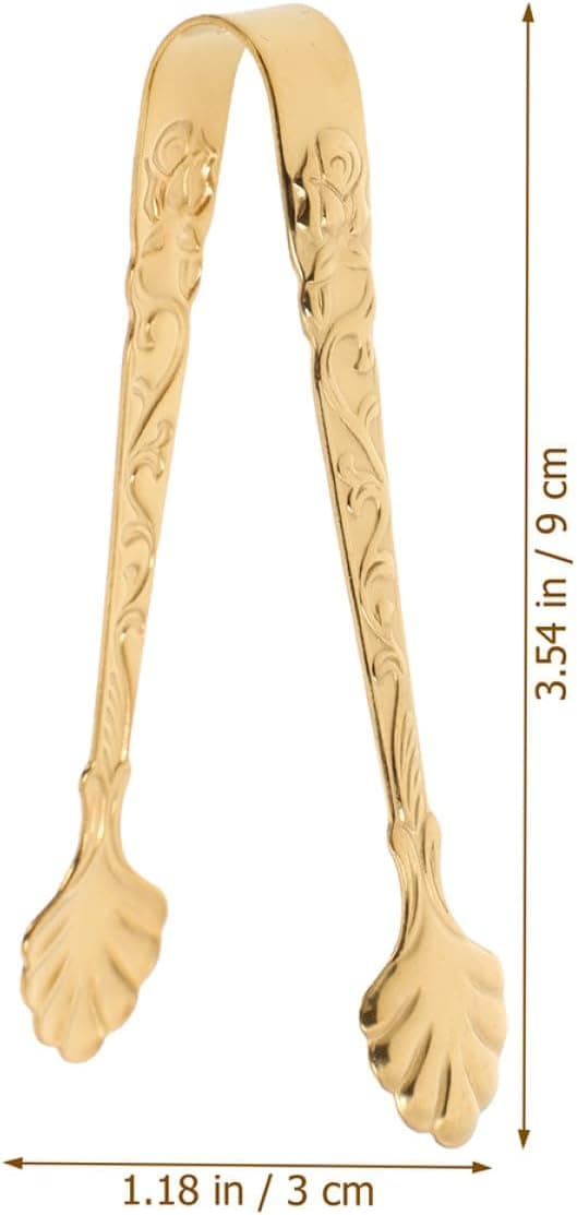 3 stk. isbiter i rustfritt stål med preget rosemønster, elegant design, ergonomisk håndtering G