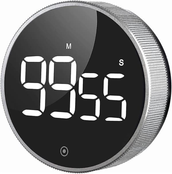 Polaoyi Kjøkken Timer, Magnetisk Nedtelling LED Digital Timer, Stille Timer