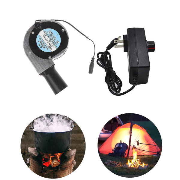 Bærbar Grillblæser til DC 12V Luft Turbo Blæser til Grill Picnic Camping DC12v 2