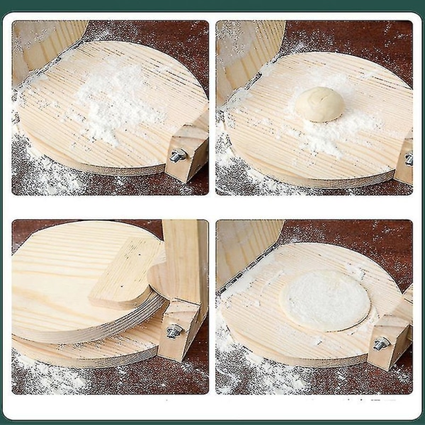 Træ Tortilla Presse Træ Tortilla Presser Dumpling Pizza Dej Pastry Presse Dumpling Pressing Værktøj Til Køkken Carbonized square