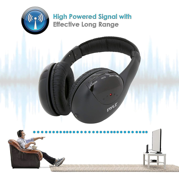 Stereo trådløse over-ear hodetelefoner High Fidelity Headset Profesjonell svart monitor hodetelefoner Mikrofon