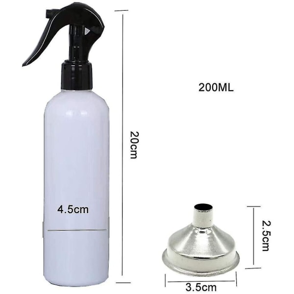200 ml Vit Sprayflaska med Tratt