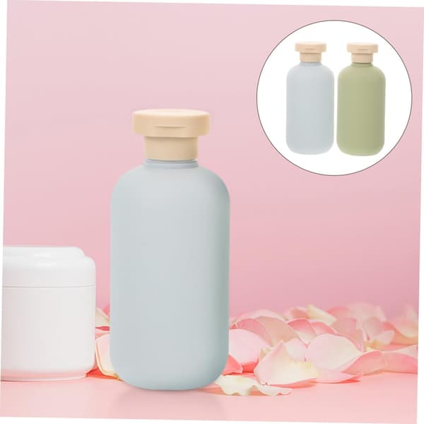 2 st resevätskebehållare påfyllningsbara schampo- och lotionflaskor 300 ml