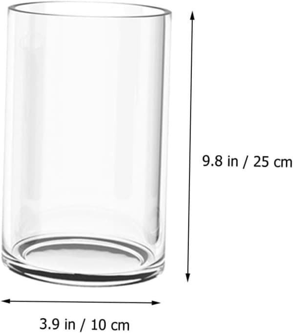 Glasblomvas Skrivbordsblomvas Cylinderform Elegant Samtida Glas Mångsidig Dekoration