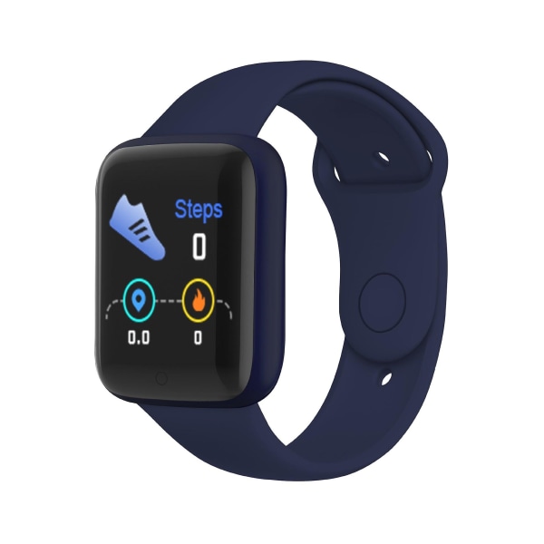 Smart armbånd hjertefrekvens blodtrykk multifunksjonell Bluetooth-klokke Blue