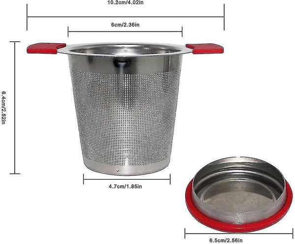 18/8 Rustfrit Stål Te-Infuser Med Stor Kapacitet Perfekt Størrelse Dobbelt