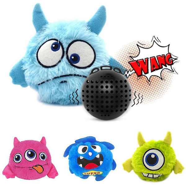 Interaktive Hundefiler Bouncing Giggle Ristende Ball Hundefilter Elektronisk Vibrerende Automatisk Bevegende Lydleker Red
