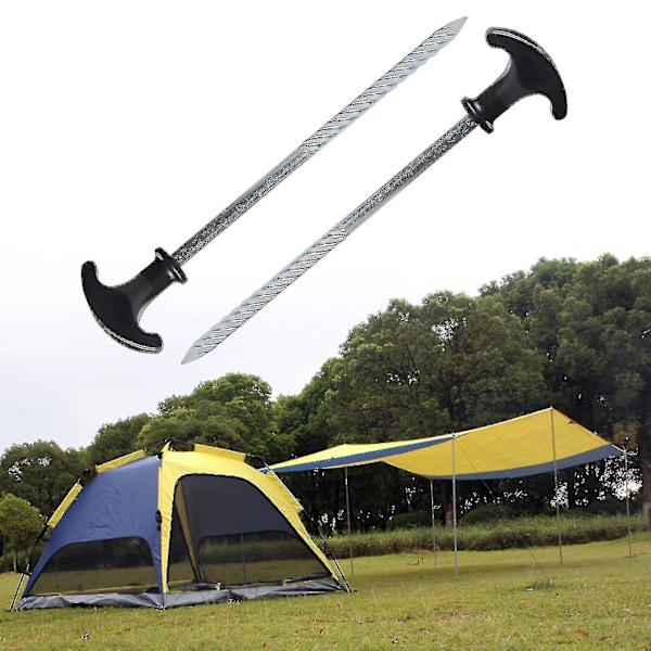 Campingtelt Plugger Heavy Duty Anti-Rust Uformbar Camping Tilbehør Tel Plugger For Utendørs (5 stykker, Sølv)