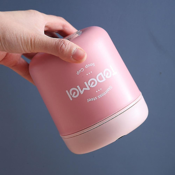 Isolerad Lunchbox för Utomhus, Läcksäker Bento i Rostfritt Stål, Rosa