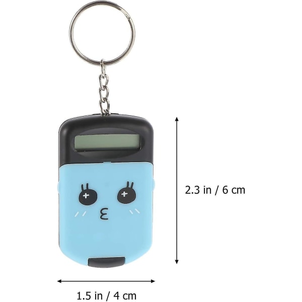 Mini Laskin avaimenperä Kannettava söpö sarjakuvalaskin Elektroninen taskulaskin