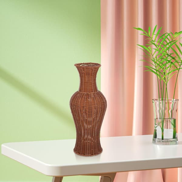 Dekorativ blomstervase i imitert rotting, enkel og elegant, solid og tørkbar design