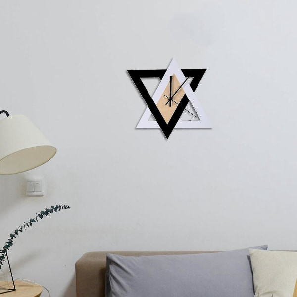 Nordic Personality Svart-hvitt veggklokke Mute dekorativ klokke