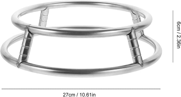 2 stk runde grytestativ dampholder rustfritt stål fortykket galvanisert overflate solid vanntett