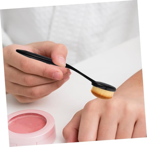 Multifunktionel makeupbørste til pudderfoundation, blush, kunstfiberharpiks konturbørste