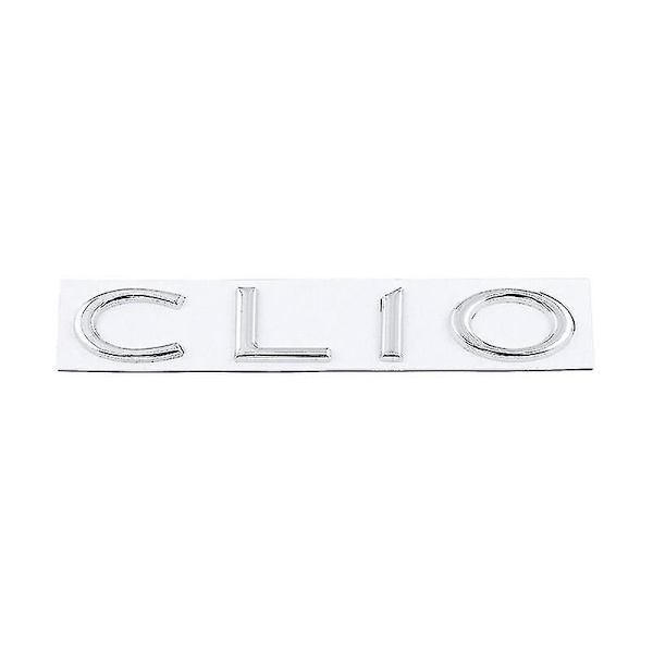3D Metall Emblem Badge Dekaler Baklucka Clio Märkning Passar För Renault Modifierad Kaross Klistra Med Clio Metall Bakre Etiketter -bp Silver