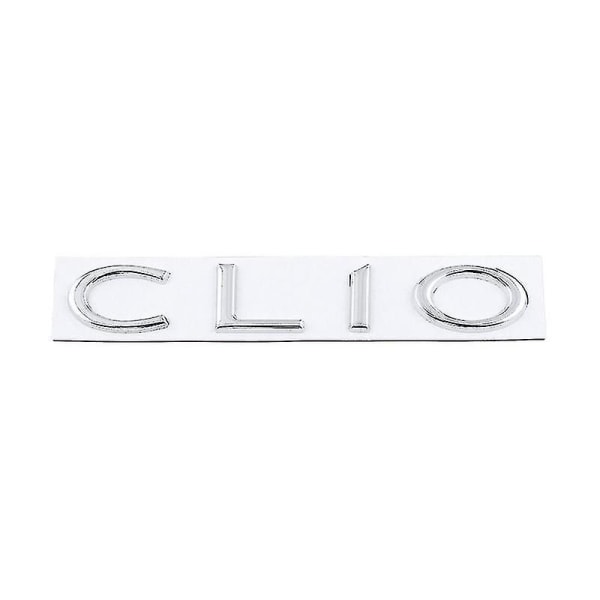 3d metallemblem märkesdekaler bakstammen Clio-märkning är lämplig för Renault modifierad kroppsklistring med Clio metallsvansetiketter -bp Silver