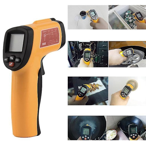 Digital Infrarød Termometer Berøringsfri LCD Laser Tester