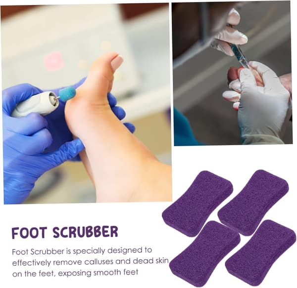 4 stk. eksfolierende pimpsten til fødder Fodskrubber Døde hudfjerner Pedicureværktøj