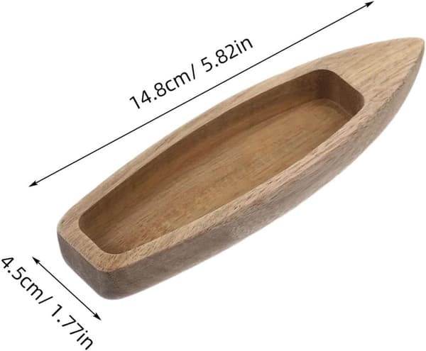 2 st träminiatyrbåtsmodell rustik stil realistisk båtform trämaterial kan målas