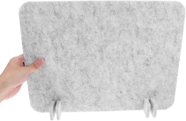 Akustisk filtskillevegg 40x30cm Lys Grå Skjerm for Studenter Kontorbord