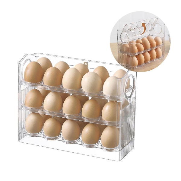 Munan säilytysastia Jääkaappi Kirkas muovipidike 30 munaa