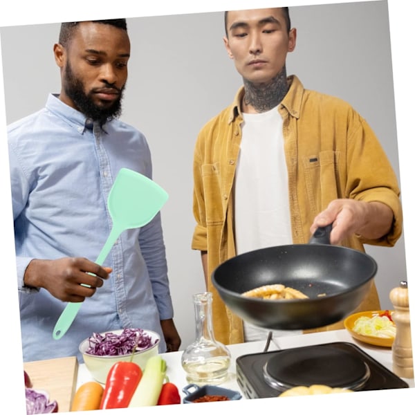 Silikon Sked Spatel Set Non-stick Köksredskap Värmebeständig Bakutrustning Ergonomiskt Handtag Mångsidig