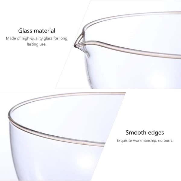 2 st glasskål med pip för laboratoriebruk för avdunstningsprocesser och prover