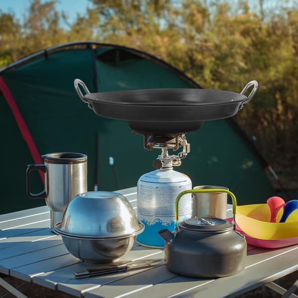 Non-stick stekepanner i rustfritt stål, konkav bunn, sterk og solid, varmeisolerende stekepanne