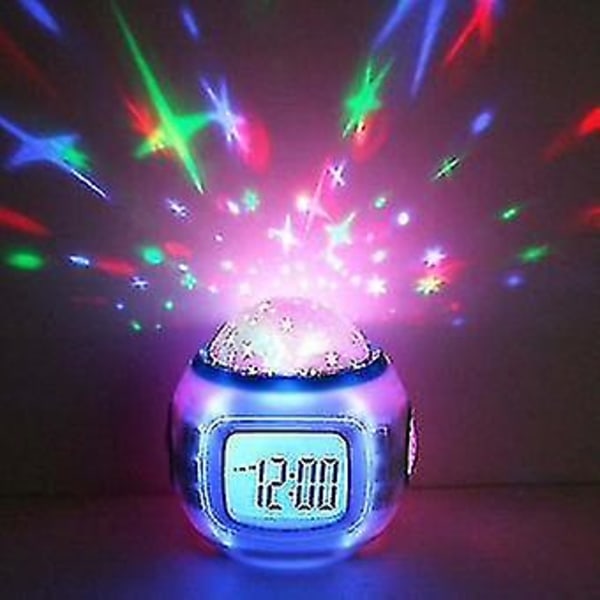 LED Digital Väckarklocka Snooze Stjärnhimmel Lysande Väckarklocka För Barn