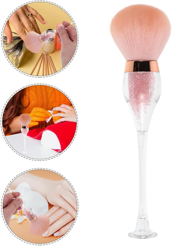2 stk. neglestøvbørste med bløde børster til manicure og neglekunst Ergonomisk design