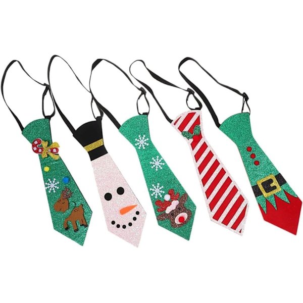 5 stk. Jule slips til drenge Jule butterfly Snefnug slips