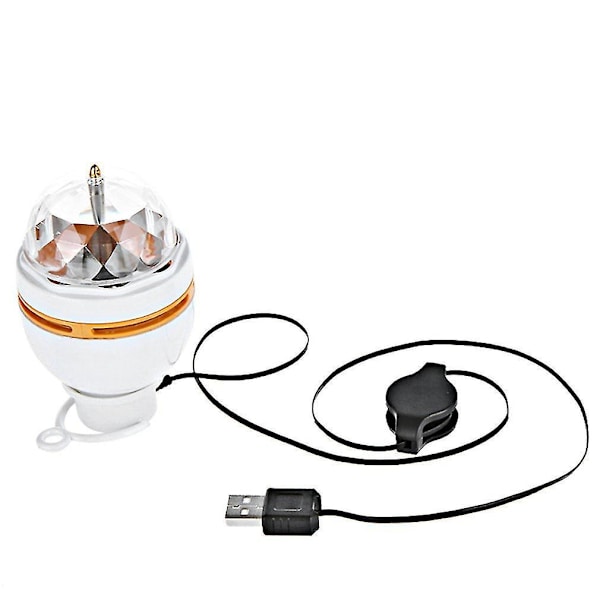 3W LED Bærbar Scene DJ Lys Auto Roterende Pære USB