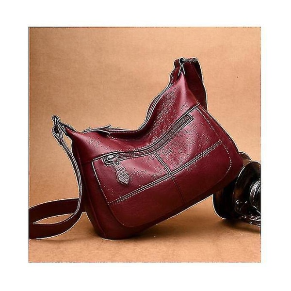 Högkvalitativa handväskor i äkta läder för kvinnor Matchande Crossbody-väskor