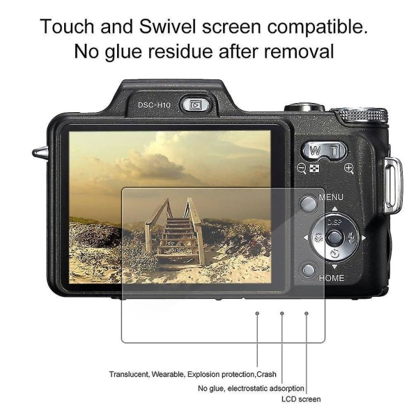 0,4 mm LCD-skjerm 8H-glass for Canon 80D-kamera