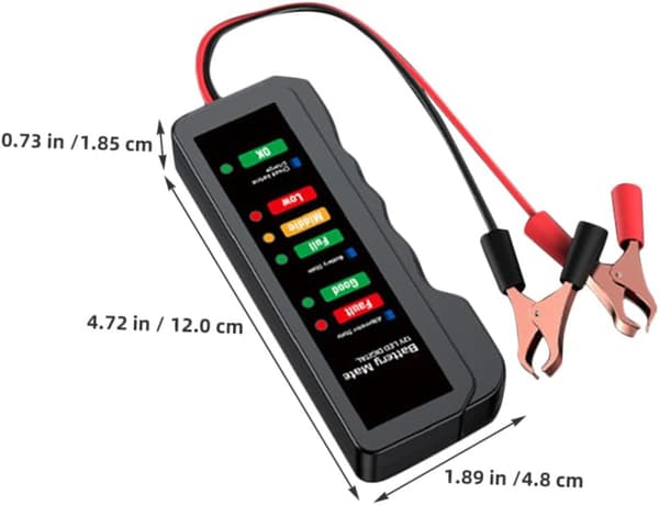 2 st batteritestare för bilspänning, intern motståndstestare, multifunktionell
