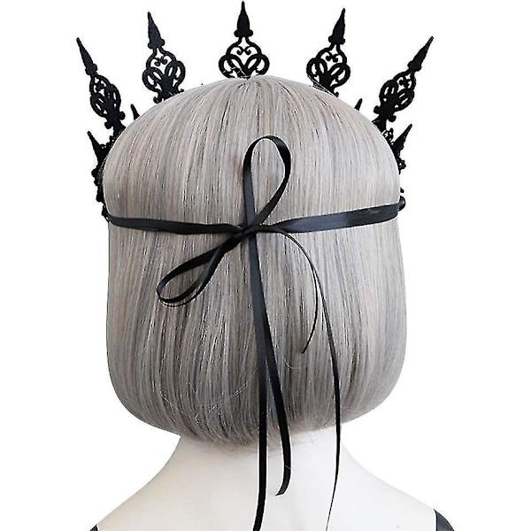 Halloween Cosplay Häxdiadem Garland Svart
