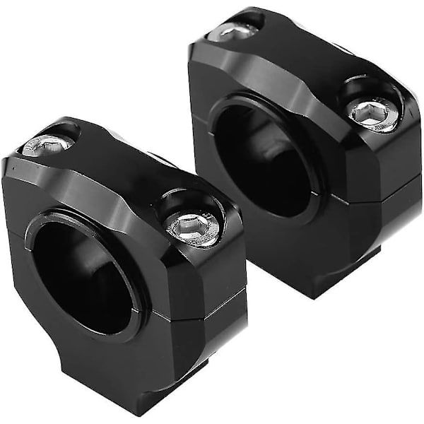 Motorsykkel Styre Klemme Aluminium Holdbar Løfte Bar Klemme Universal Trykk Kode Variabel Styre (svart) (2 stk)