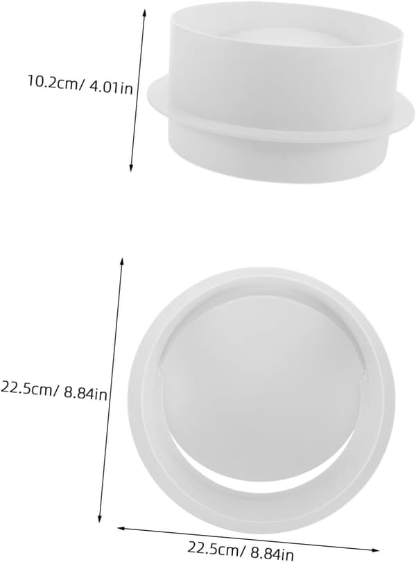 ABS Rund Backventil 200 mm Backflödesförhindrare för slang